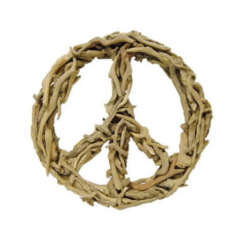 Driftwood Peace Sign 16"