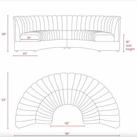 Conrad Demilune Sofa