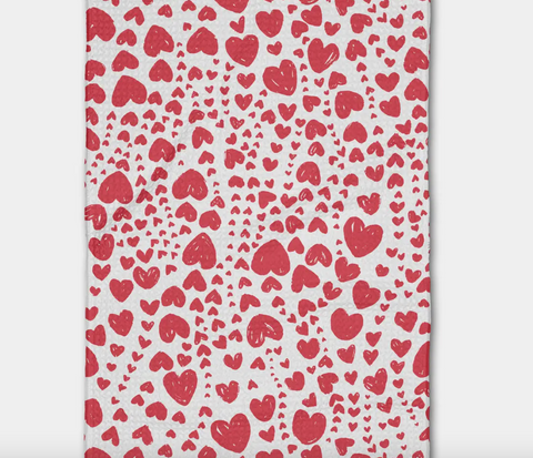Bubble Hearts Bar Towel