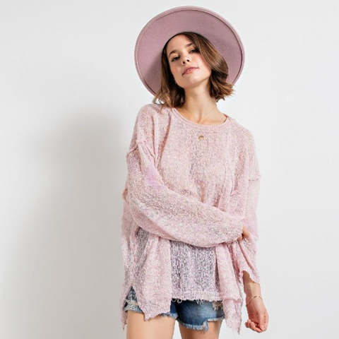 Multi Colored Knitted Pullover - Cotton Candy
