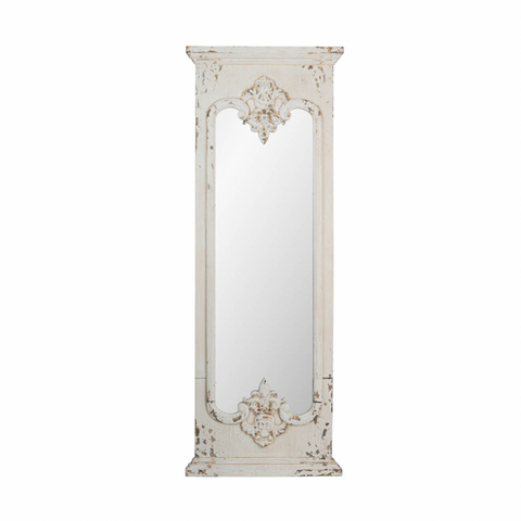 Ornate White Mirror