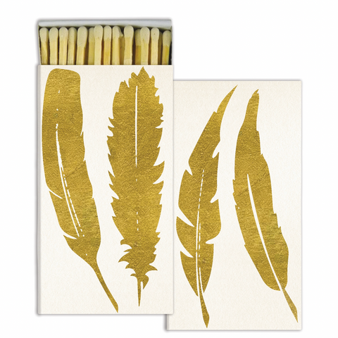 Gold Foil Feather Matches