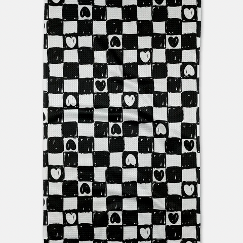 Checkered Hearts Kitchen Towel