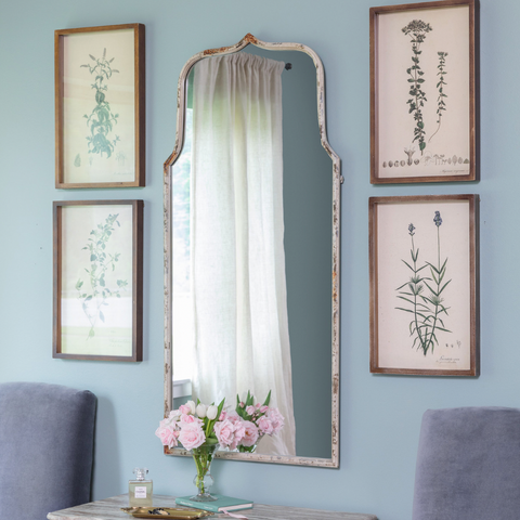 Metal Framed Keyhole Mirror