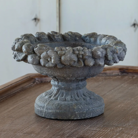 Aged Fruit Garland Urn