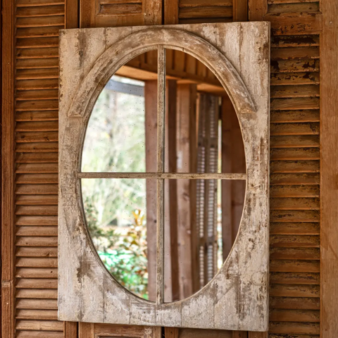 Weathered Oval Dormer Mirror