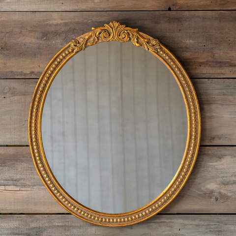 Megan Gold Oval Mirror