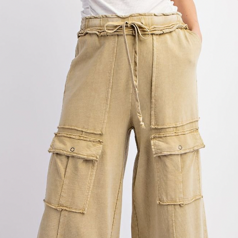 Wide Leg Utility Pant - Honey Mustard