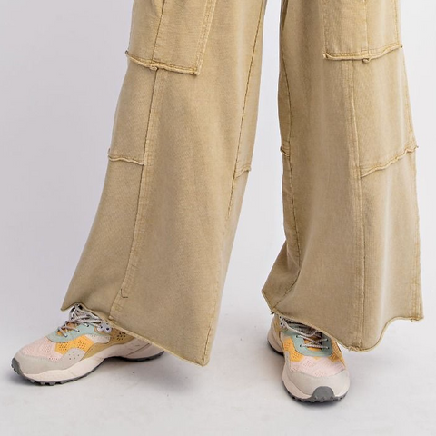 Wide Leg Utility Pant - Honey Mustard