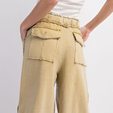 Wide Leg Utility Pant - Honey Mustard