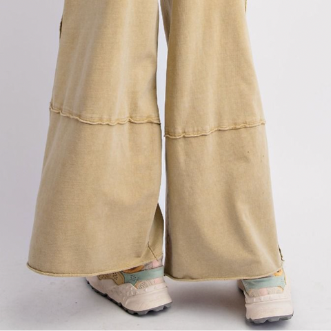 Wide Leg Utility Pant - Honey Mustard