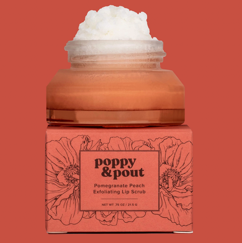 Pomegranate Peach Poppy & Pout Lip Scrub