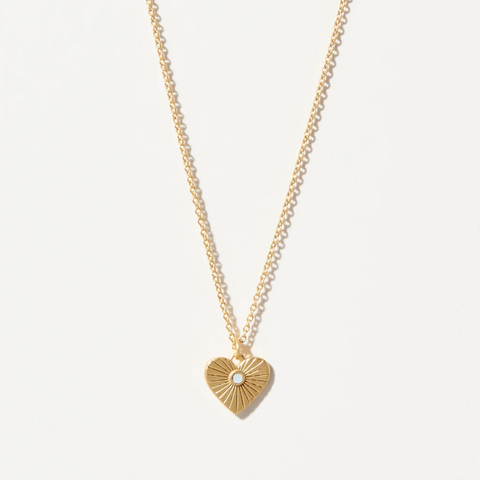 SLV Heart of Gold Necklace
