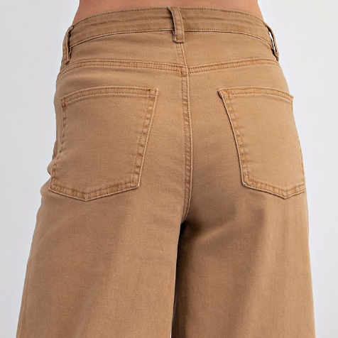 Twill High Waist Pant - Pecan Pie