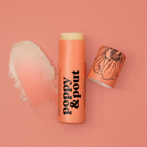 Pink Grapefruit Poppy & Pout Lip Balm