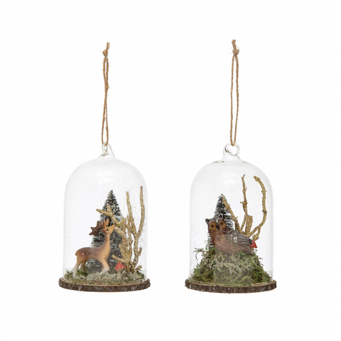 Glass Forest Animal Ornament