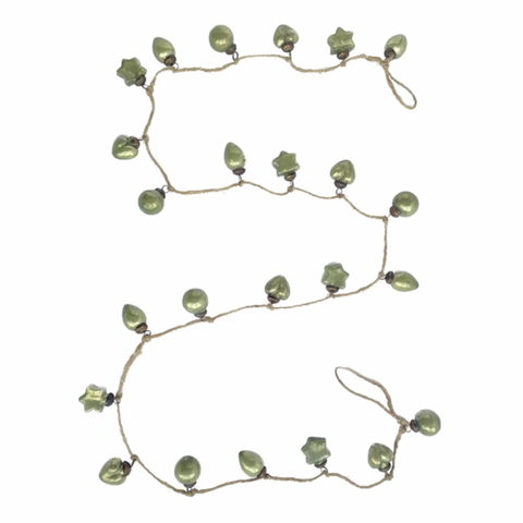 Embossed Green Mercury Garland