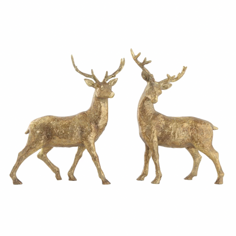 Gold Resin Standing Deer