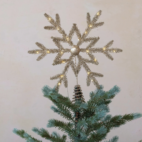LED Snowflake Tree Topper