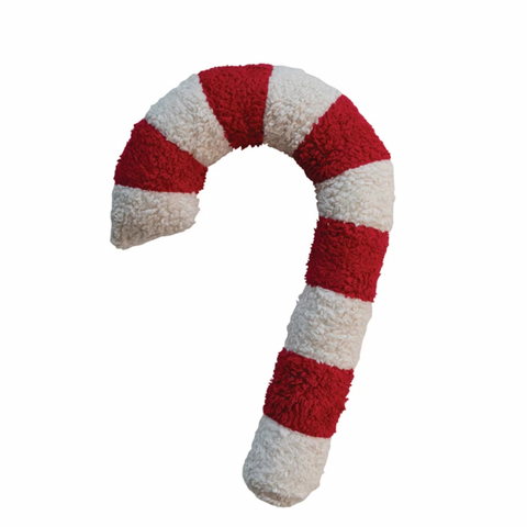 Sherpa Candy Cane Pillow