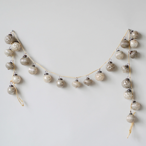 Taupe + Cream Glass Garland