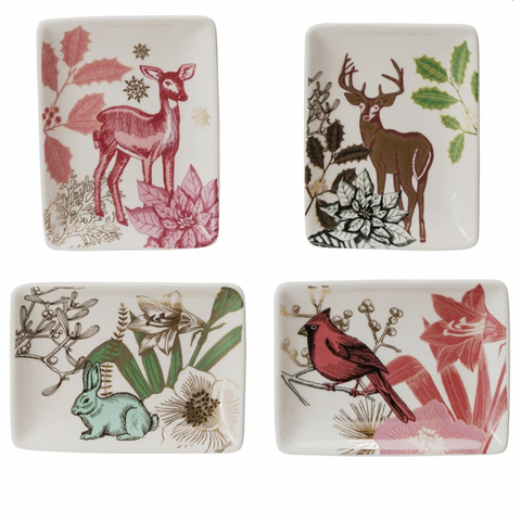 Flora Fauna Stoneware Dish