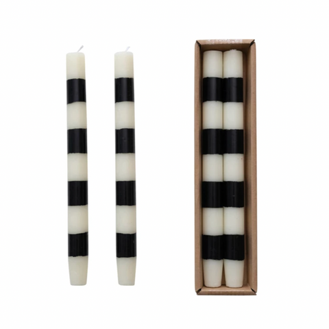 Black/White Taper Candles