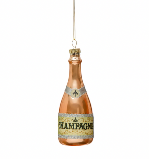 Glitter Champagne Ornament