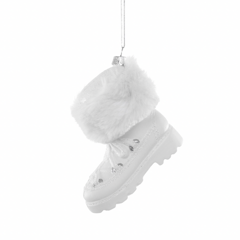 Apres White Ski Boot Ornament