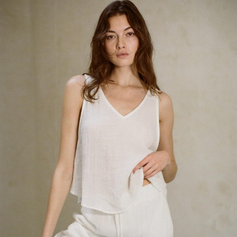 Aurelie Woven Top - Off White