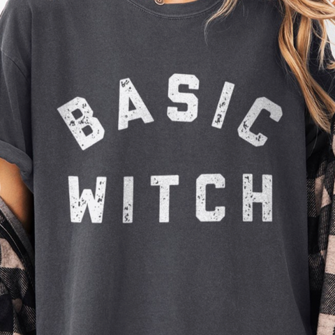 Basic Witch Graphic Tee - Pepper