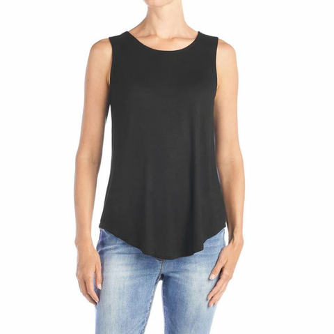 Erin Pleated Tank - Black