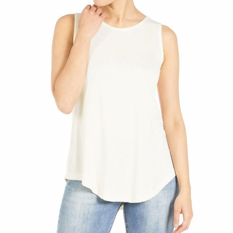 Erin Pleated Tank - Pearl