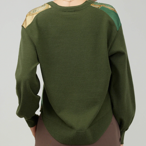 Contrast Sweater - Olive