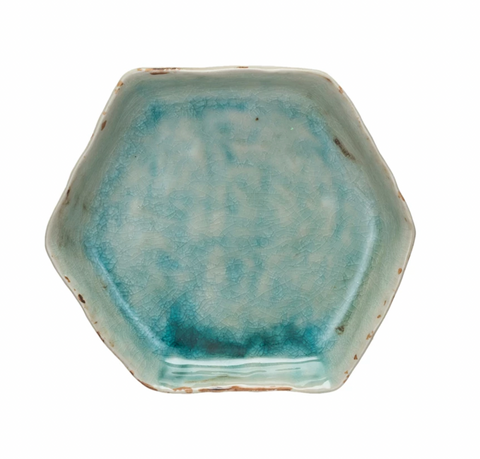 Stoneware Hexagon Plate