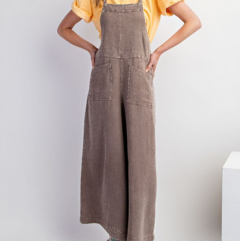 Wide Leg Jumpsuit - Mushroom