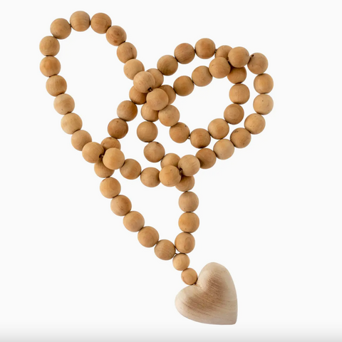 Wooden Heart Prayer Beads Large