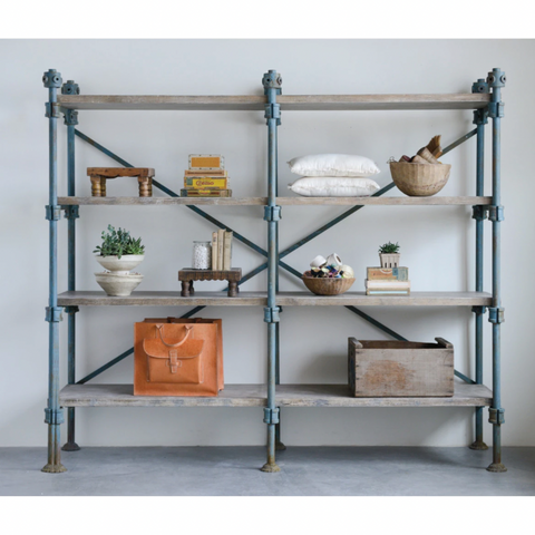 Distressed Vintage 4-Tier Shelf