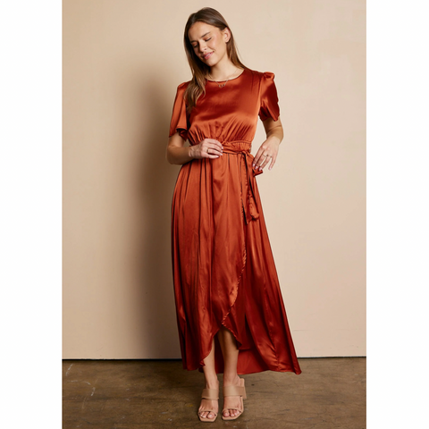 Wrap Dress - Rust