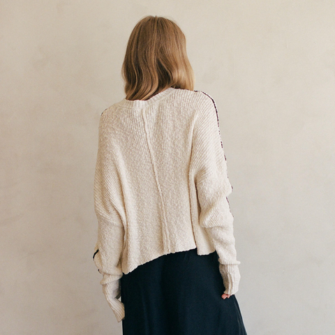 Venni Sweater Top - Cream