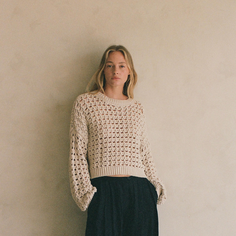 Augustine Sweater Top - Natural