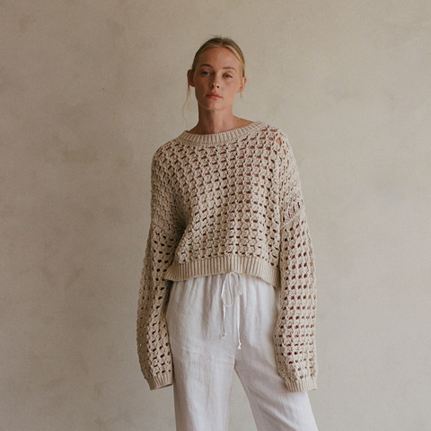 Augustine Sweater Top - Natural