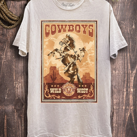 Wild West Cowboys Tee - Off White