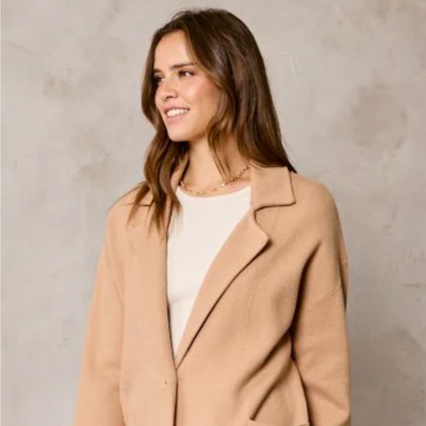 Soft Touch Sweater Coat - Latte