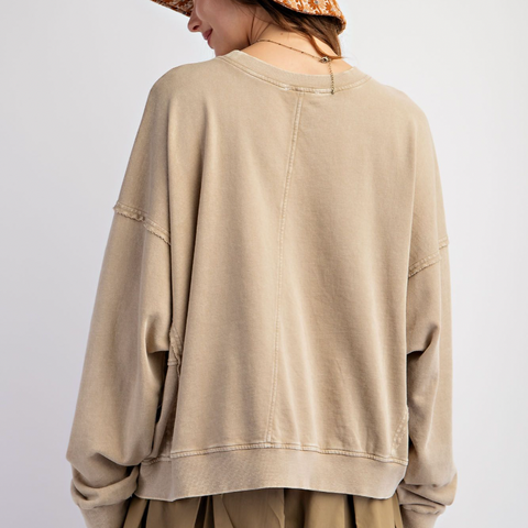 Flower Patch Pullover - Mushroom