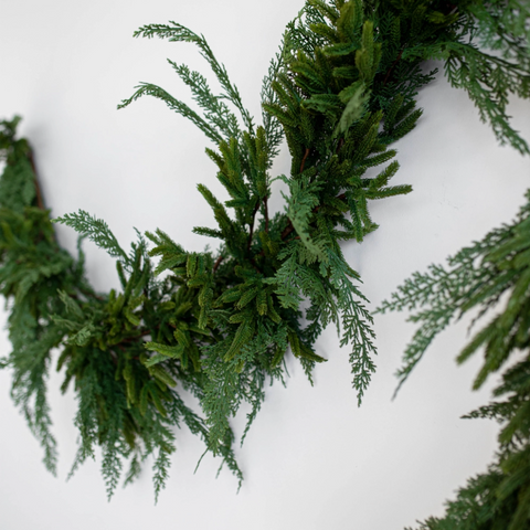 Norfolk Pine & Cyprus Garland