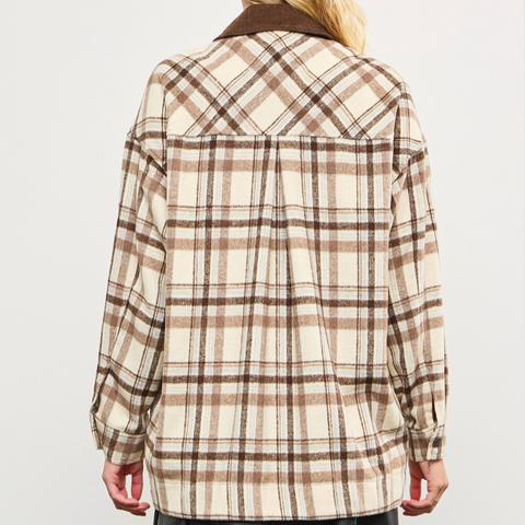 Plaid Oatmeal Carabiner Jacket