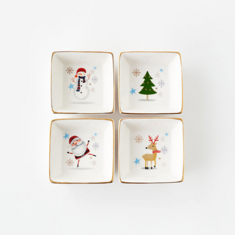 Santa & Friends Square Dish