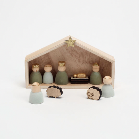 Flocked Nativity