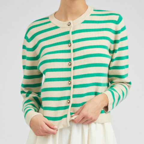 Striped Green Cardigan